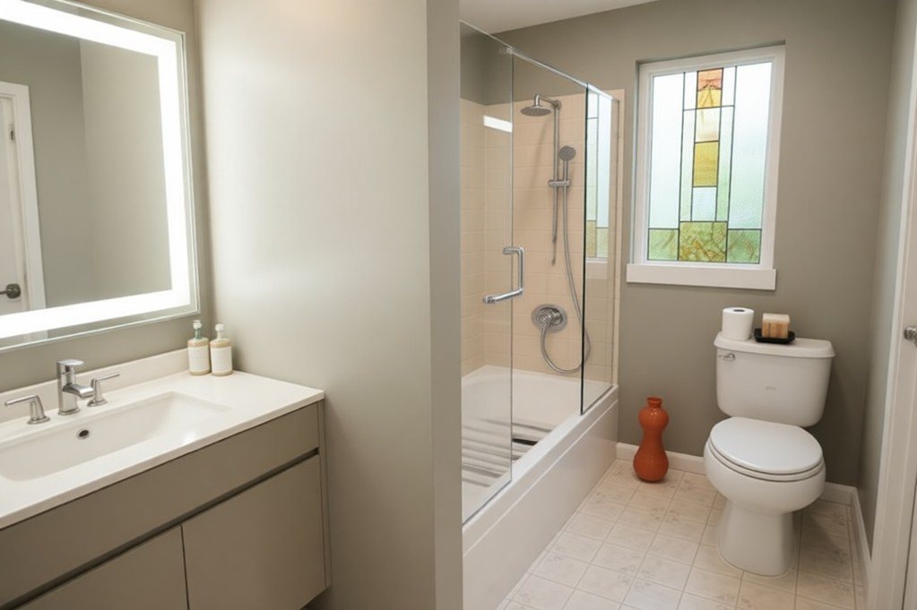 Walk-in tub concept example